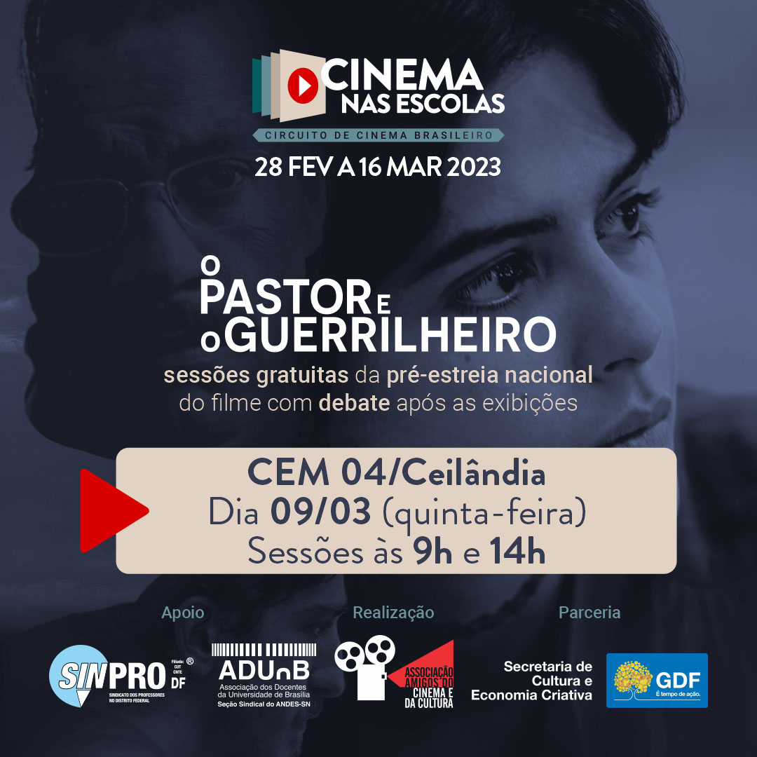 Dia 9 tem "Cinema nas Escolas" no CEM 04 de Ceilândia