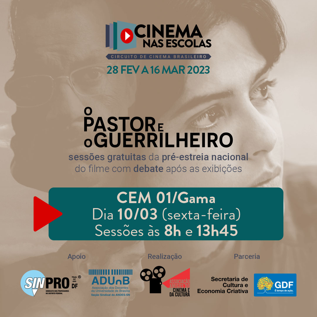 Dia 10 tem "Cinema nas Escolas" no CEM 01 de Gama