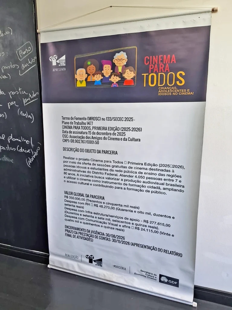 Banner de transparência do projeto