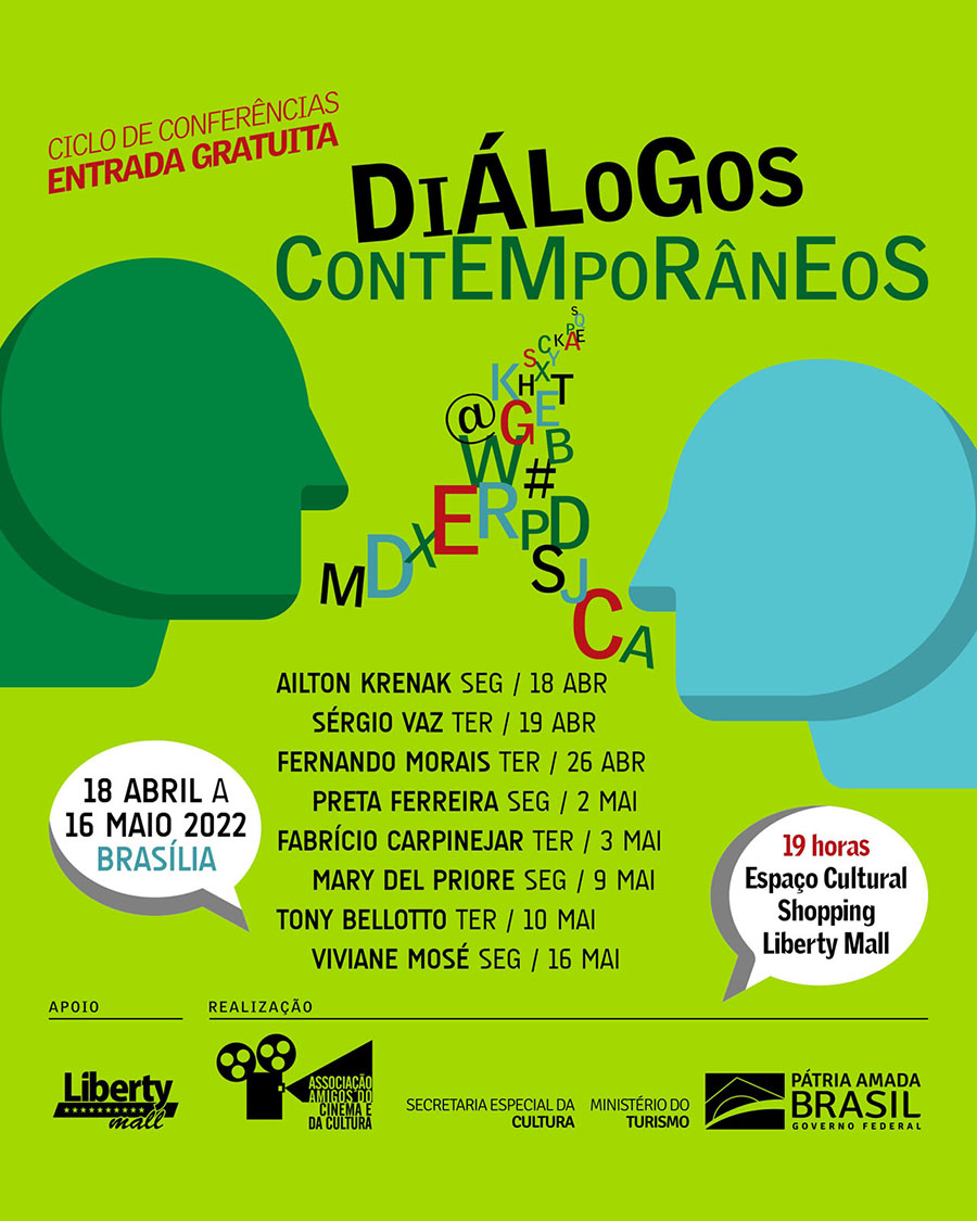 Confira a programação do Diálogos Contemporâneos em Brasília
