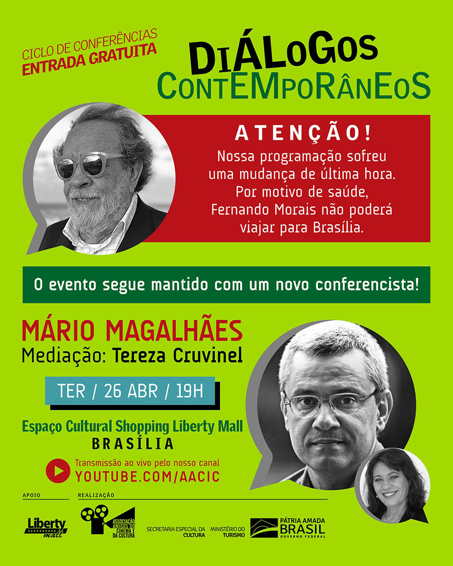 Comunicado ao público do Diálogos Contemporâneos em Brasília