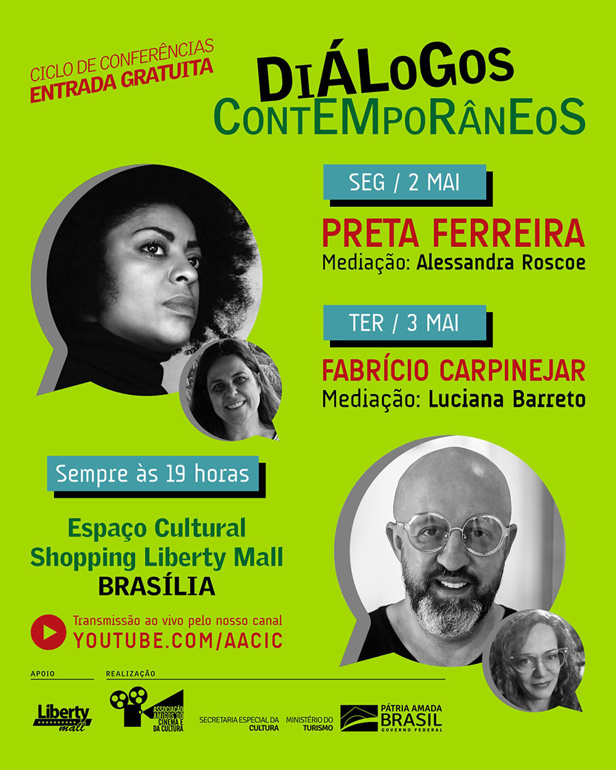 Terceira semana em Brasília terá Preta Ferreira e Fabrício Carpinejar