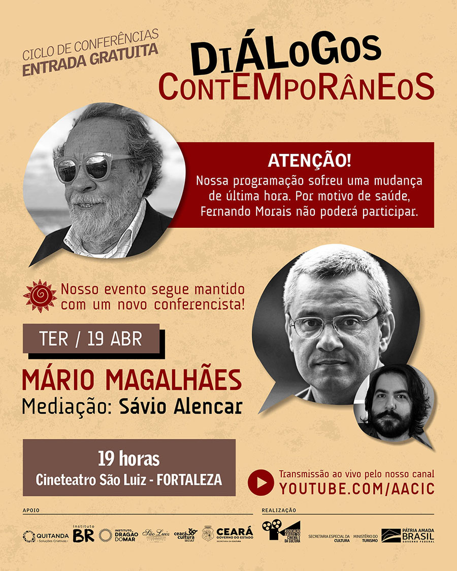 Comunicado ao público do Diálogos Contemporâneos em Fortaleza